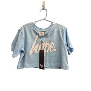 Hype - HYPE BABY BLUE KIDS CROP T-SHIRT